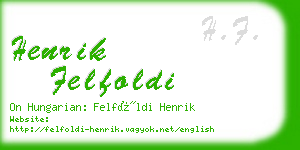 henrik felfoldi business card